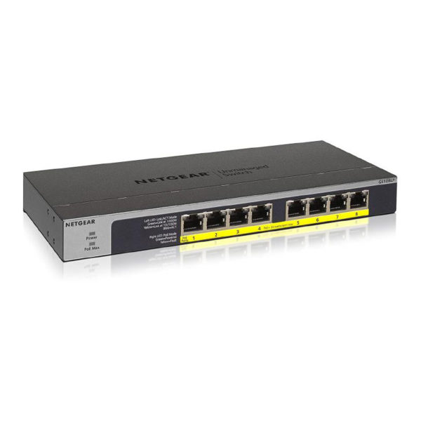 Switch Netgear GS108LP - 8 Ports Gigabit PoE+ - FlexPoE non manageable (60 W)