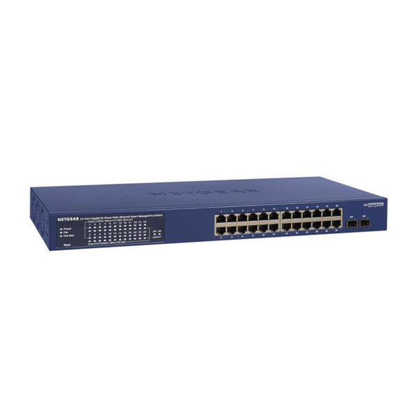 Switch Netgear GS724TPP - 24 ports Gigabit PoE+ avec 2 ports SFP - Web manageable - gestion Cloud en option (380 W)
