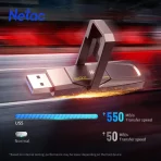 Clé USB 256 go 3.2 Gen2 double ports USB A et Type-C - Netac - US5 - NT03US5C-256G-32TA – Image 2