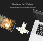 Netac U782C Clé USB 3.2 64 Go Professionnelle - Métal Rotatif - NT03U782C-064G-30PN – Image 2