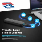 Silicon Power PD60 – Boîtier SSD externe M.2 NVMe/SATA USB 3.2 | SP000HSPSDPD60CK – Image 2
