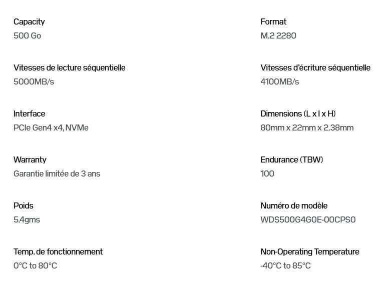 WD-Green-SN3000-SSD-NVMe-500Go-PCIe-4.0-Vitesse-3150-Mo-s-Pour-PC-PS5-Laptop-meilleur-prix-maroc-3